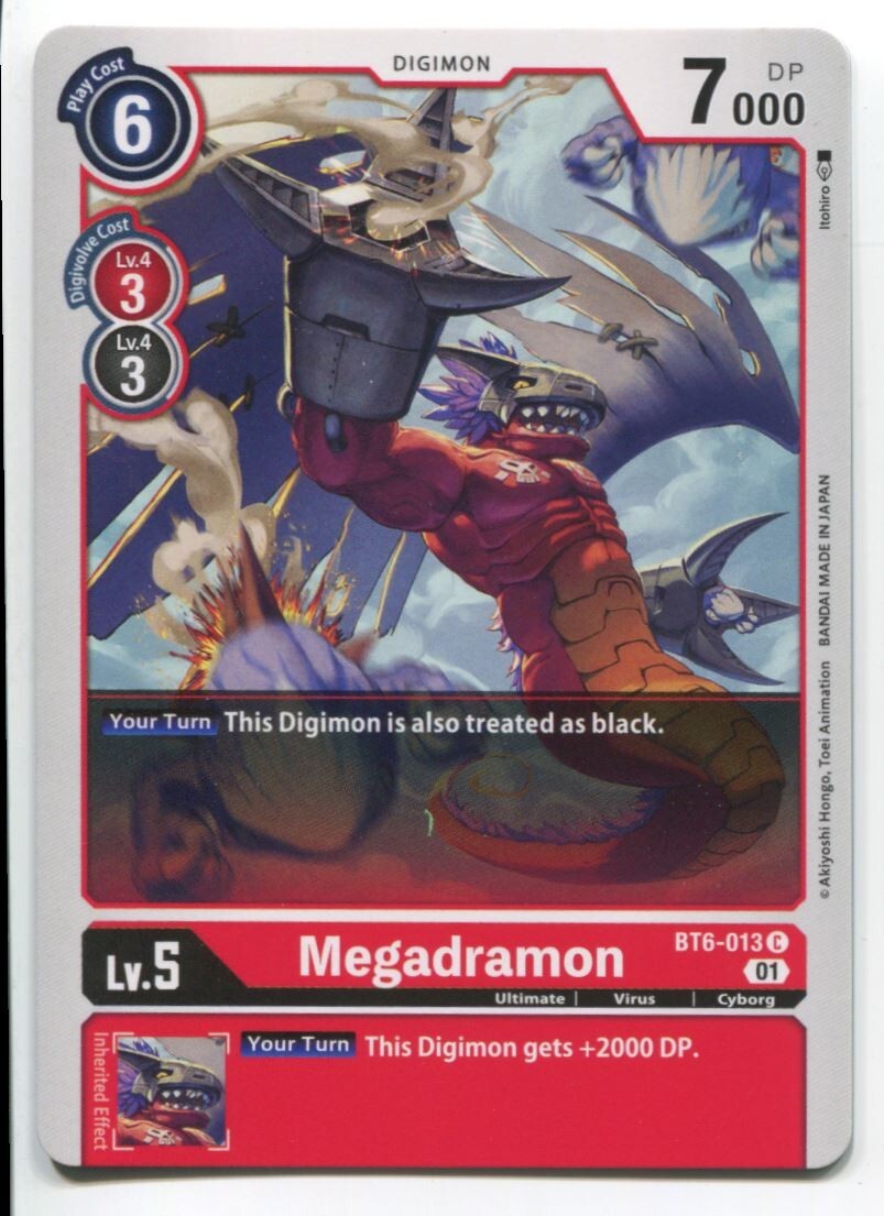 Digimon Card Game Megadramon #BT6-013 C Near Mint