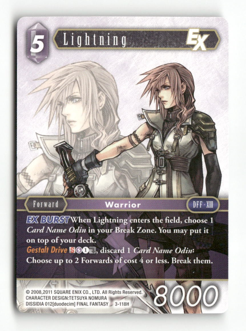 Lightning EX 3-118H Hero Opus III Final Fantasy Near Mint