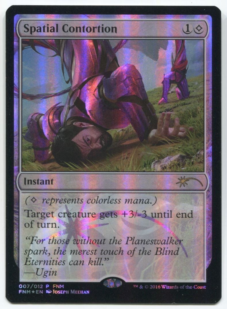 MTG Magic 2016 FNM Spatial Contortion Foil #7 Near Mint
