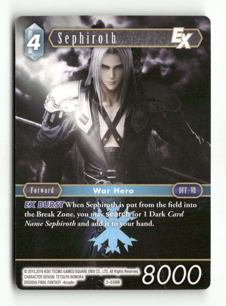 Sephiroth EX 3-039R Rare Opus III Final Fantasy Near Mint