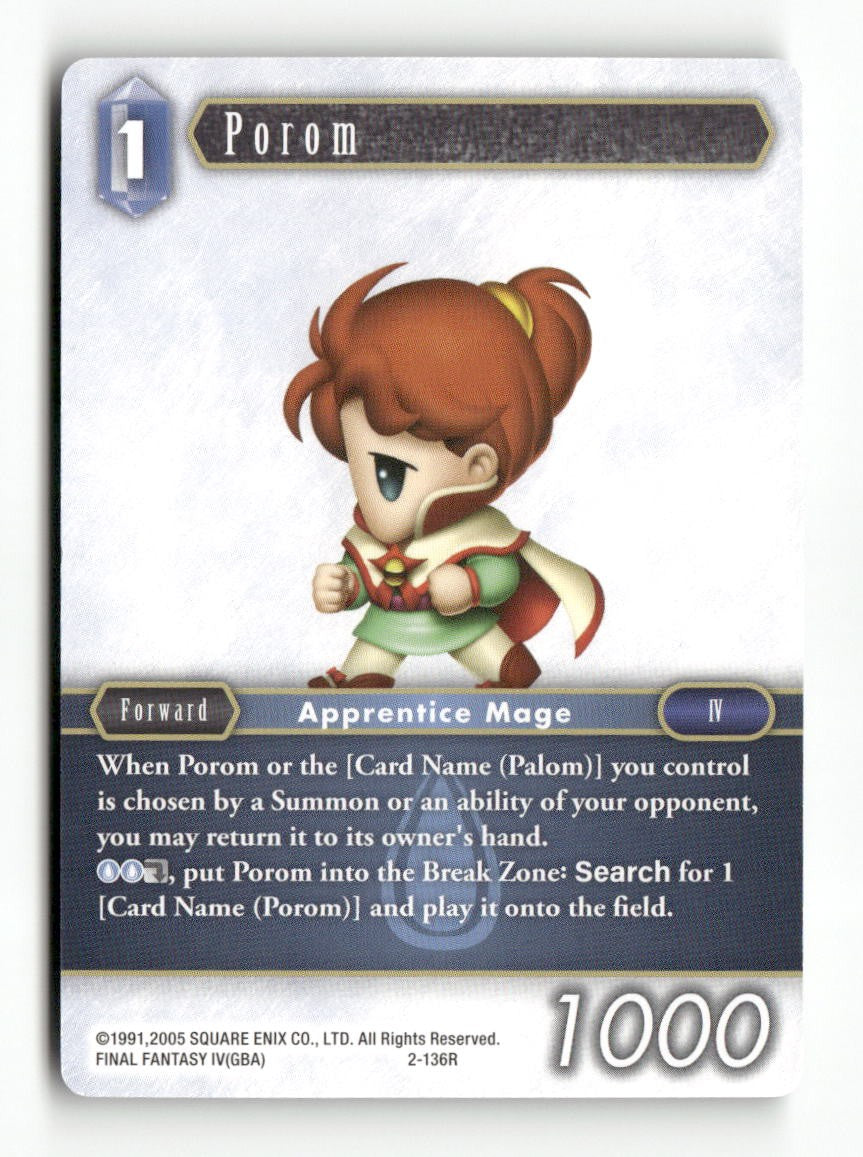 Porom (Rare) 2-136R Rare Opus II Final Fantasy Near Mint