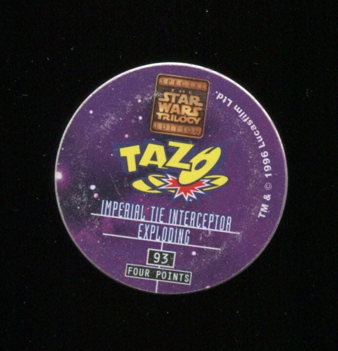 Tazo Star Wars Imperial Tie Interceptor Exploding #93