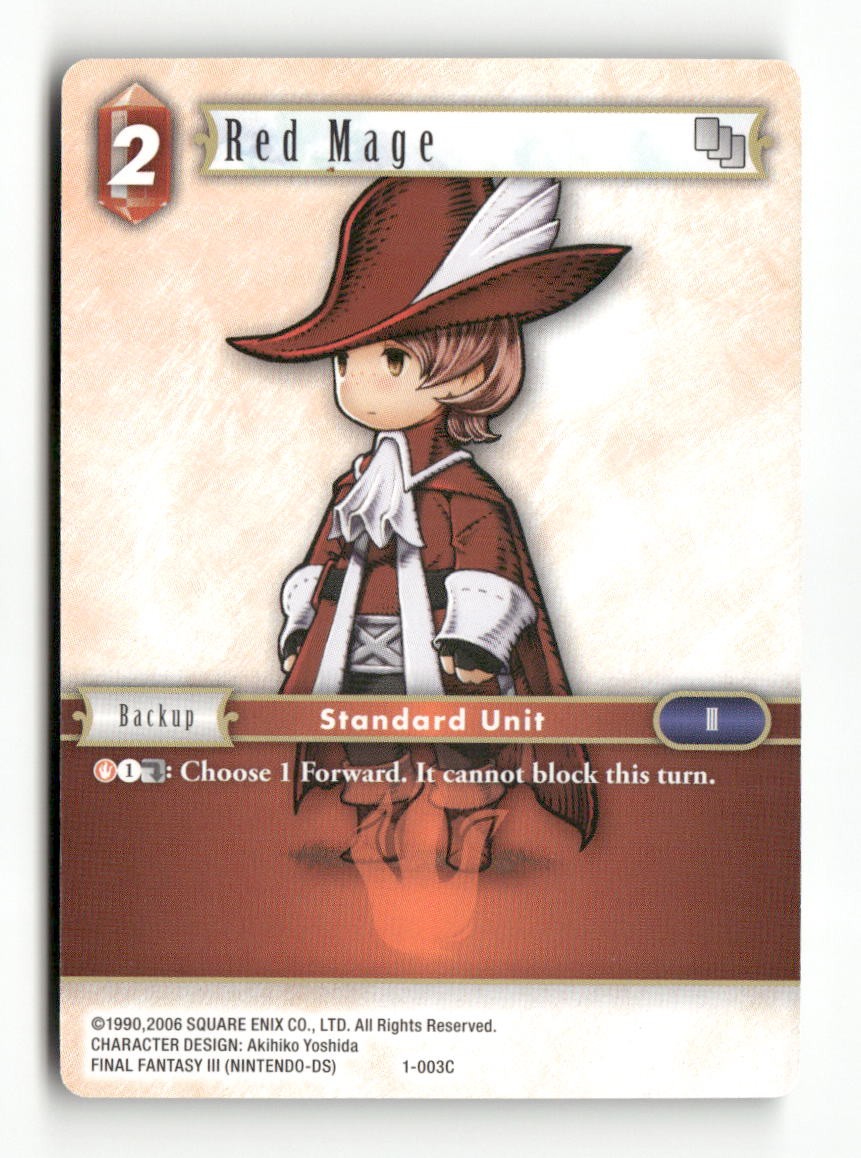 Red Mage (Arc) 1-003C Common Opus I Final Fantasy Near Mint