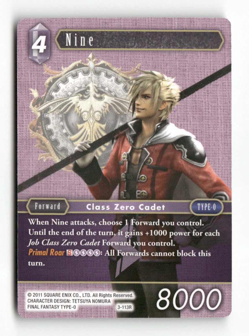 Nine - 3-113R PR-018/3-113R Rare FF: Promo Cards Final Fantasy Near Mint