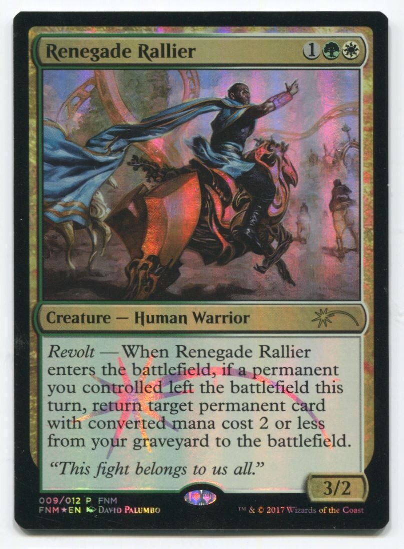 MTG Magic 2017 FNM Renegade Rallier Foil #9 Near Mint
