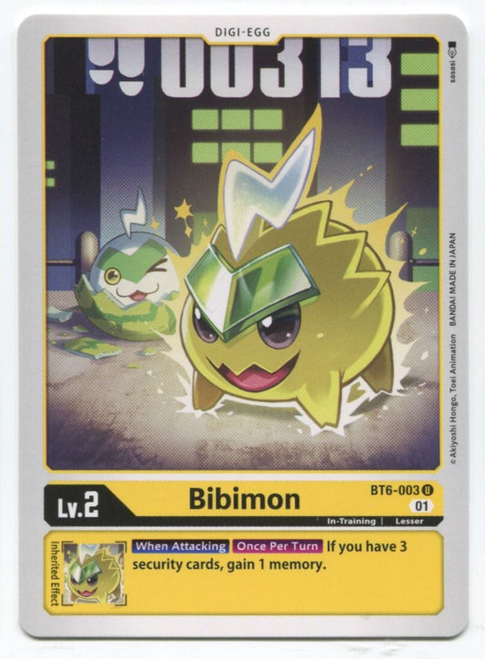 Digimon Card Game Bibimon #BT6-003 U Near Mint