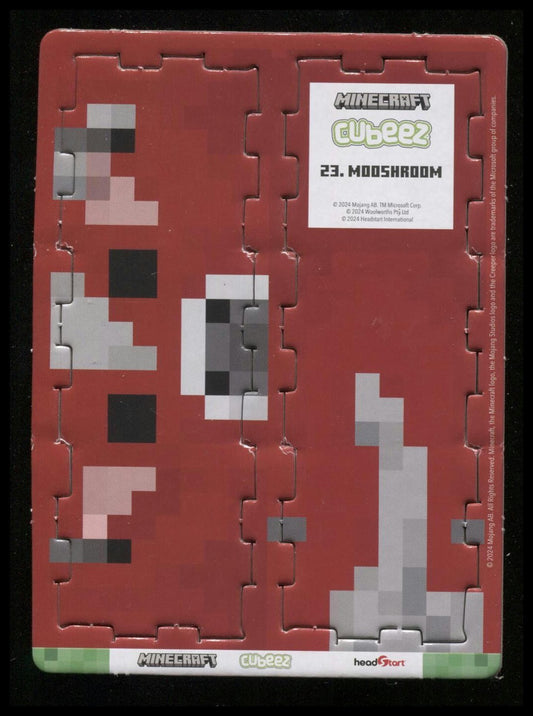 Minecraft Cubeez Mooshroom #23 Near Mint