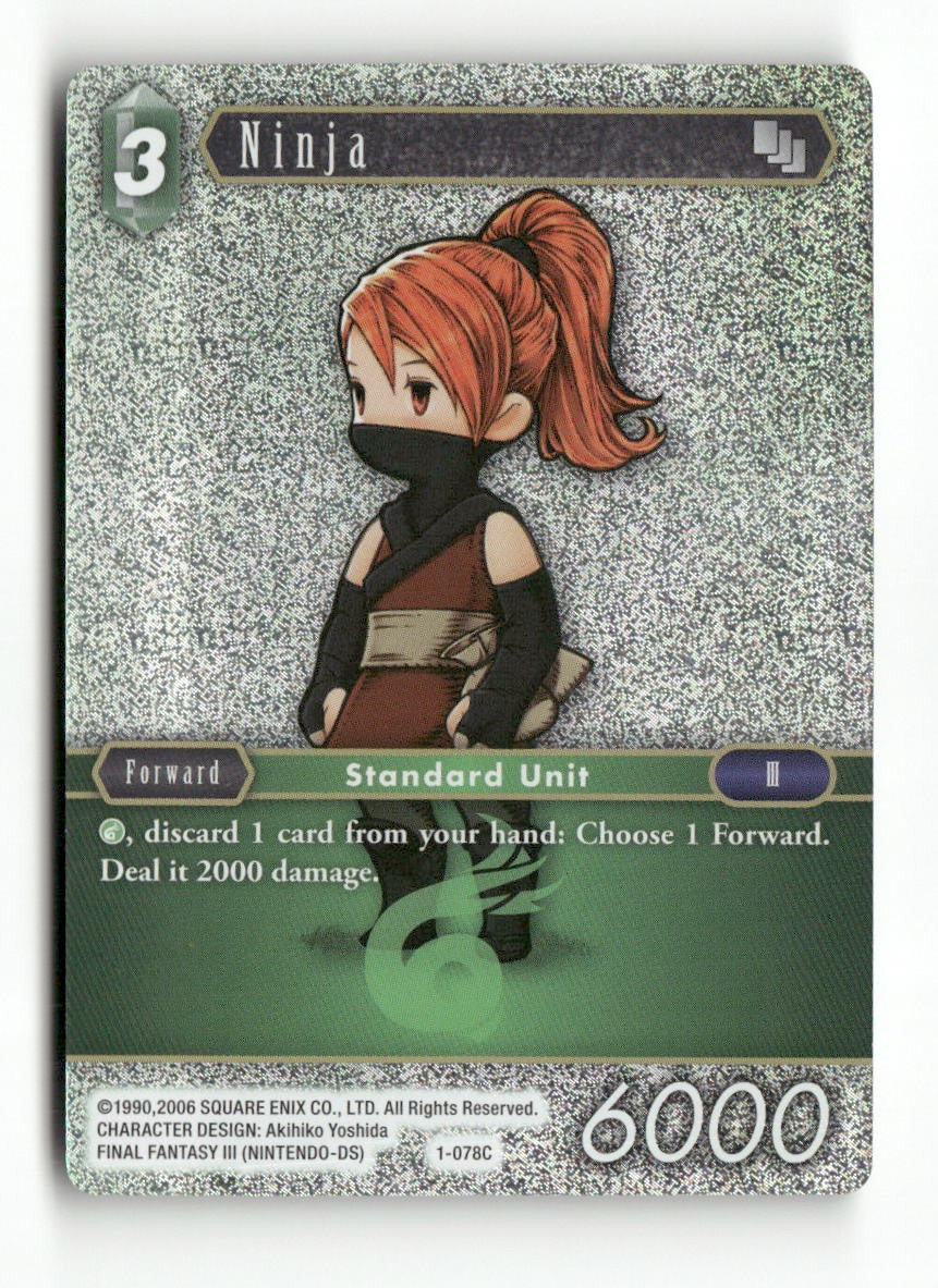 Ninja (Refia) 1-078C Common Opus I Final Fantasy Foil Near Mint WAVE 1