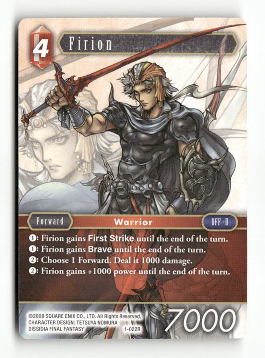 Firion (Rare) 1-022R Rare Opus I Final Fantasy Near Mint