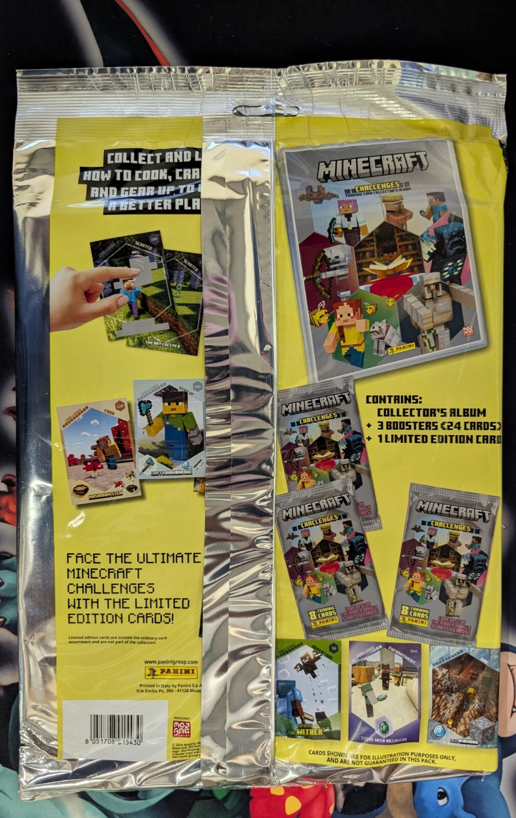 Panini Minecraft Challenges Trading Card Collection Starter Pack Album