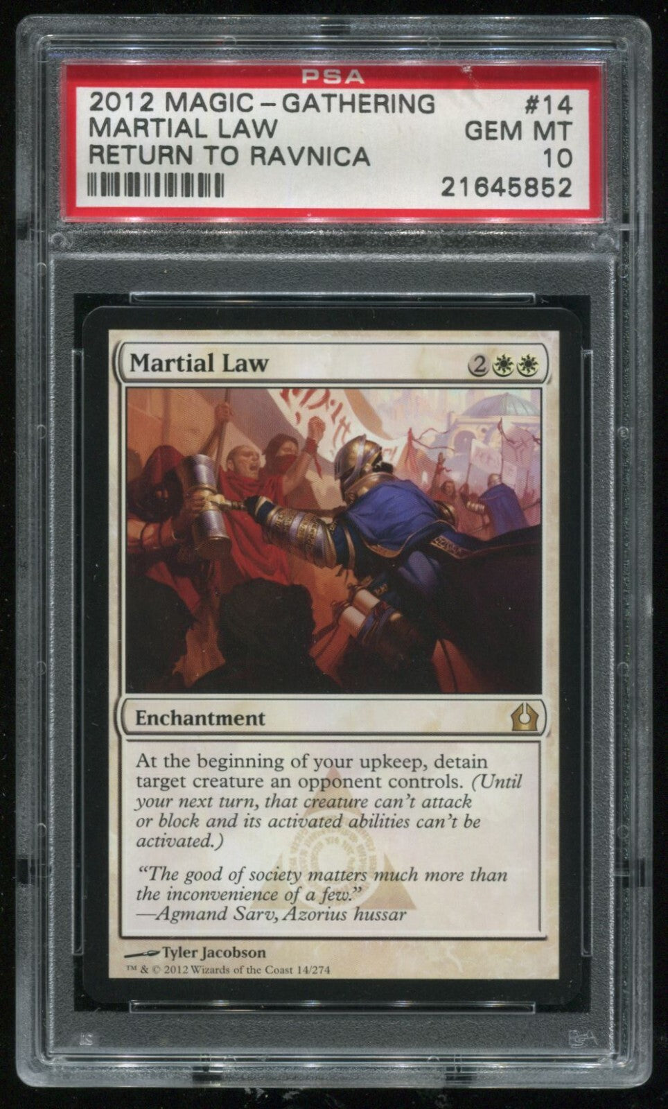 MTG Magic 2012 Return To Ravnica Martial Law #14 PSA 10 Gem Mint