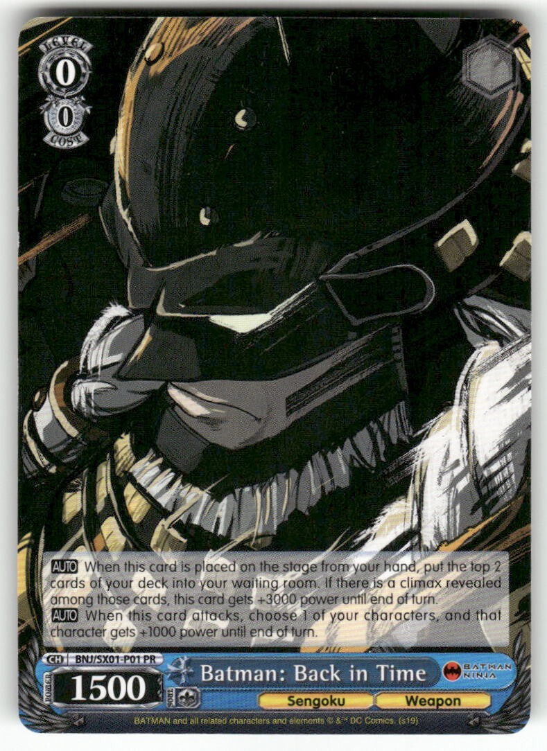 Weiss Schwarz Batman: Back in Time #BNJ/SX01-P01 PR