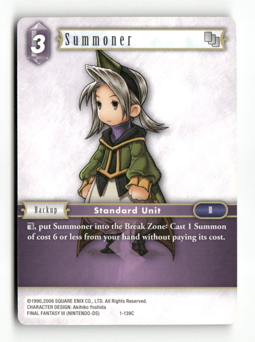 Summoner (Luneth) 1-139C Common Opus I Final Fantasy Near Mint