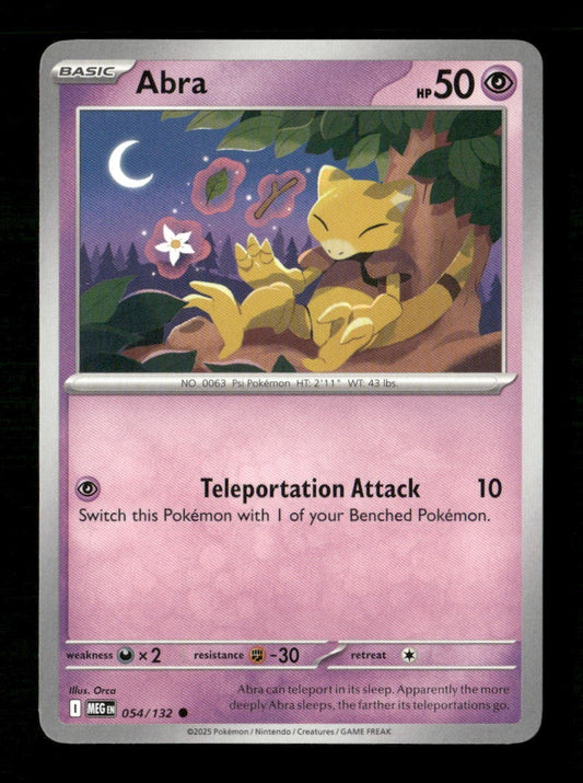 Abra #054/132 Normal Pokemon Mega Evolution