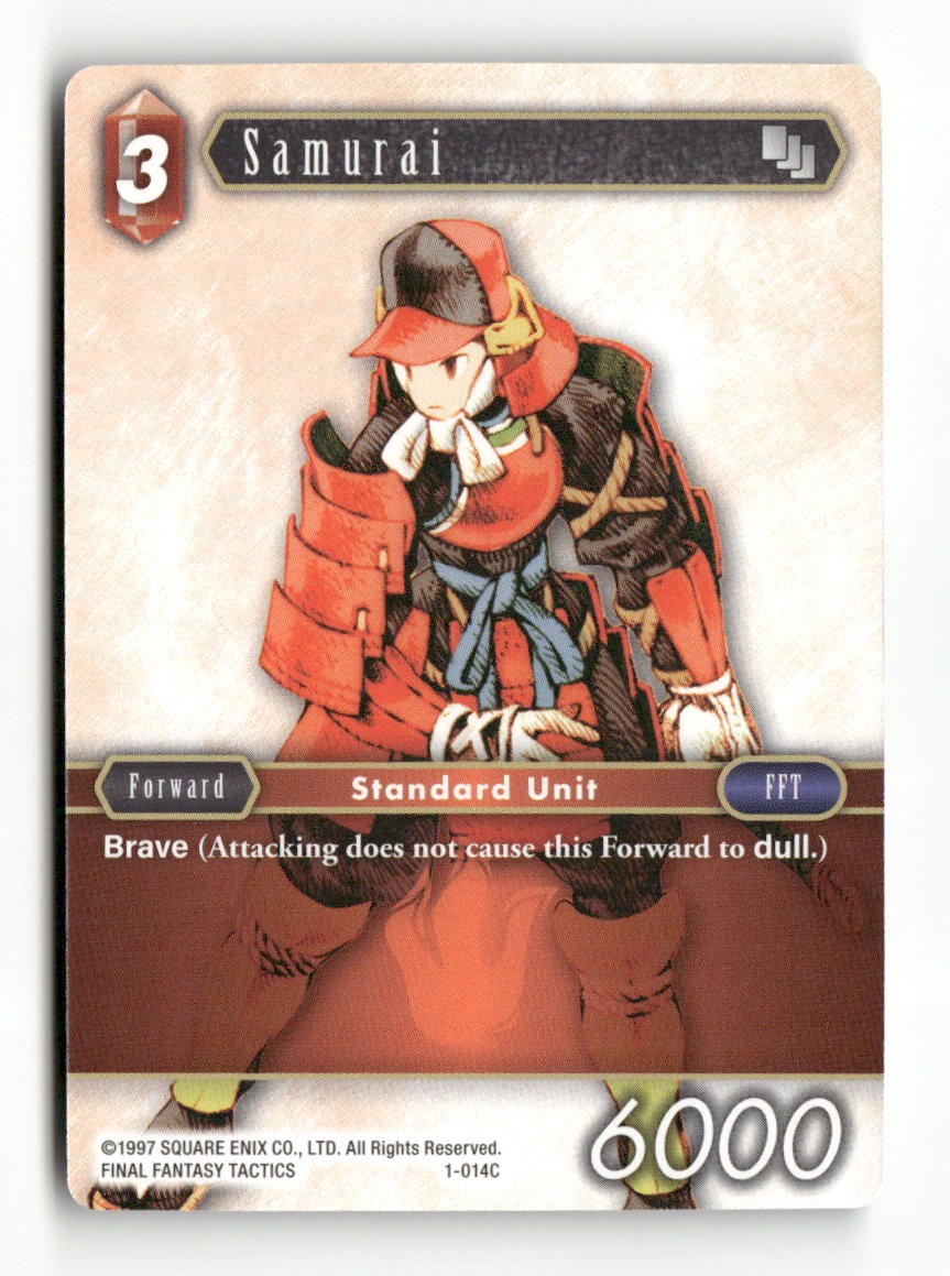 Samurai (Male Unit) 1-014C Common Opus I Final Fantasy Near Mint