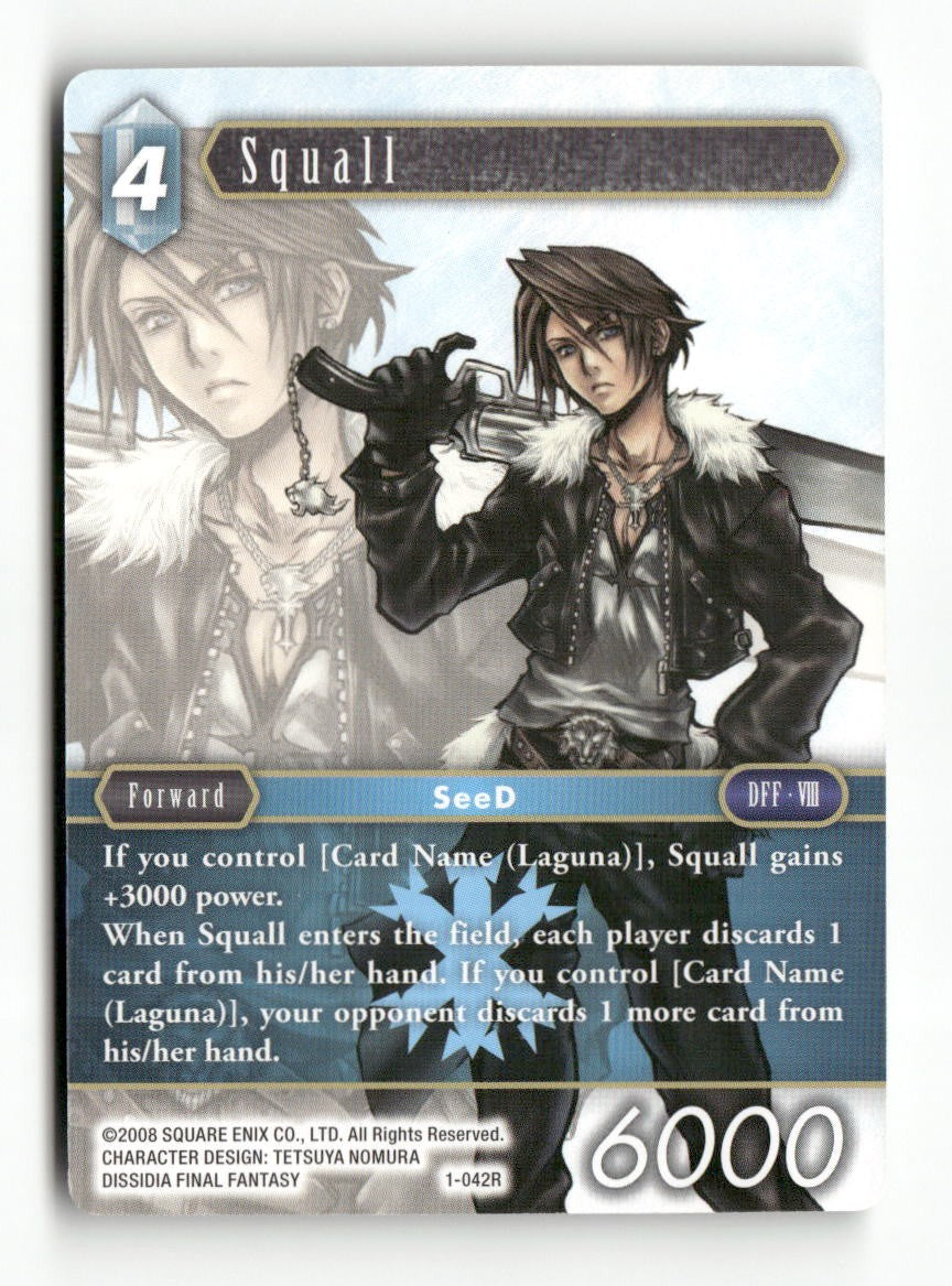Squall (Rare) 1-042R Rare Opus I Final Fantasy Near Mint