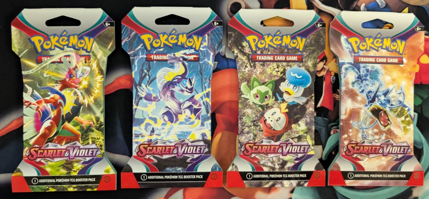 Pokemon TCG Scarlet & Violet Sleeved Booster Pack Blister NEW SEALED (1 PACK)