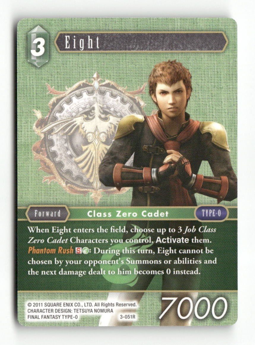Eight 3-051R Rare Opus III Final Fantasy Near Mint