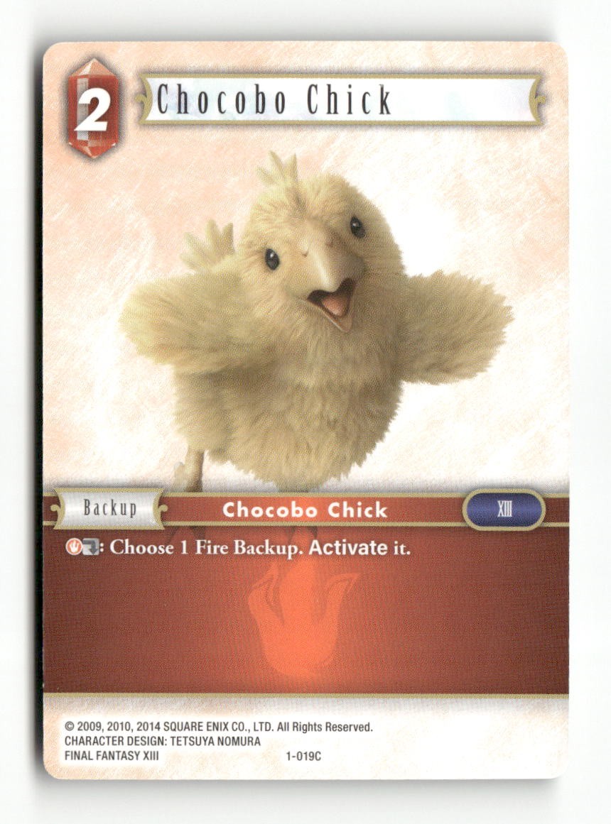Chocobo Chick 1-019C Common Opus I Final Fantasy Near Mint