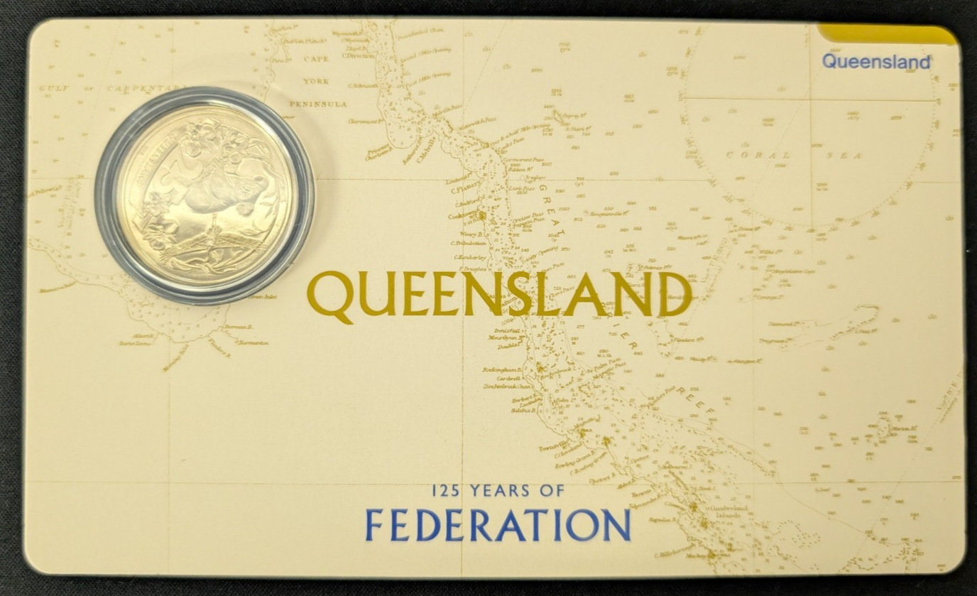 2026 UNC 125 Years of Federation QLD 25c Collector Coin Presentation Card RAM