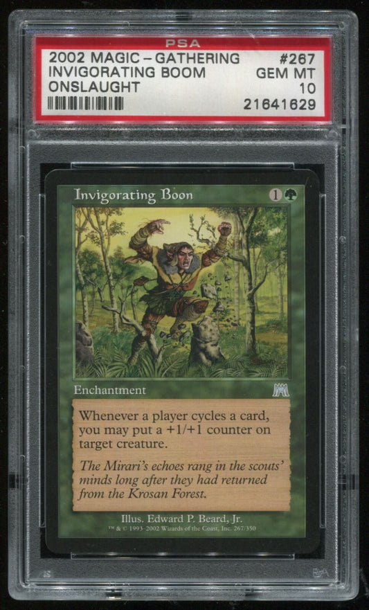 MTG Magic 2002 Onslaught Invigorating Boom #267 PSA 10 Gem Mint