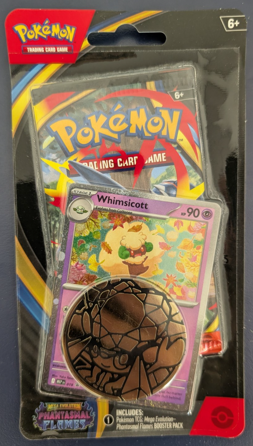 Phantasmal Flames Checklane Blister Whimsicott Promo Pokemon TCG NEW SEALED