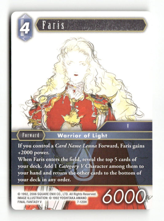 Faris 7-120H Hero Opus VII Final Fantasy Near Mint