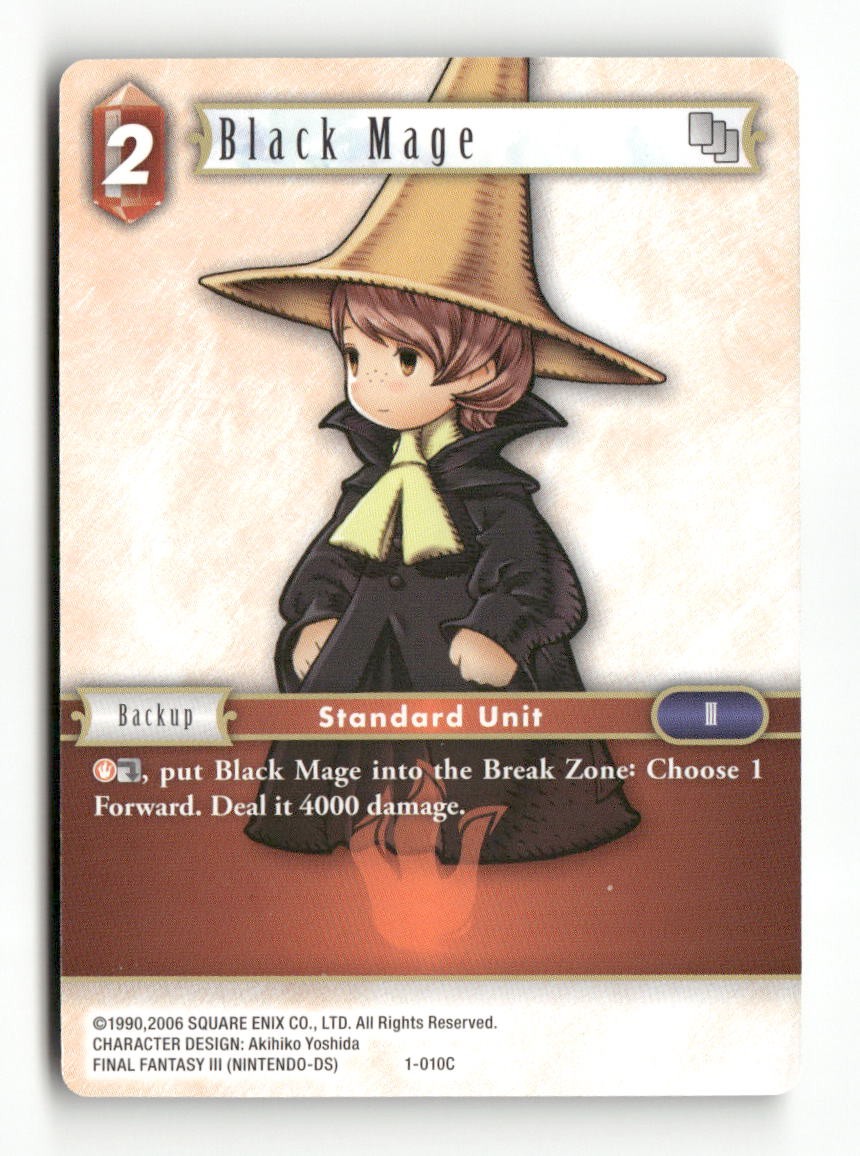 Black Mage (Arc) - 1-010C 1-010C Common Opus I Final Fantasy Near Mint