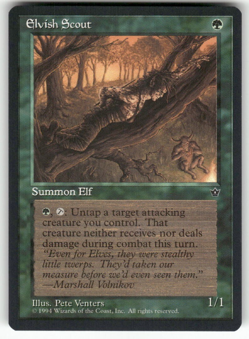 MTG Magic 1994 Fallen Empires Elvish Scout Near Mint
