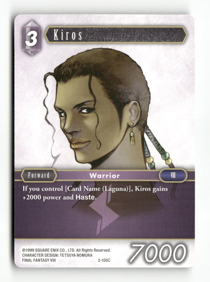 Kiros 2-105C Common Opus II Final Fantasy Near Mint