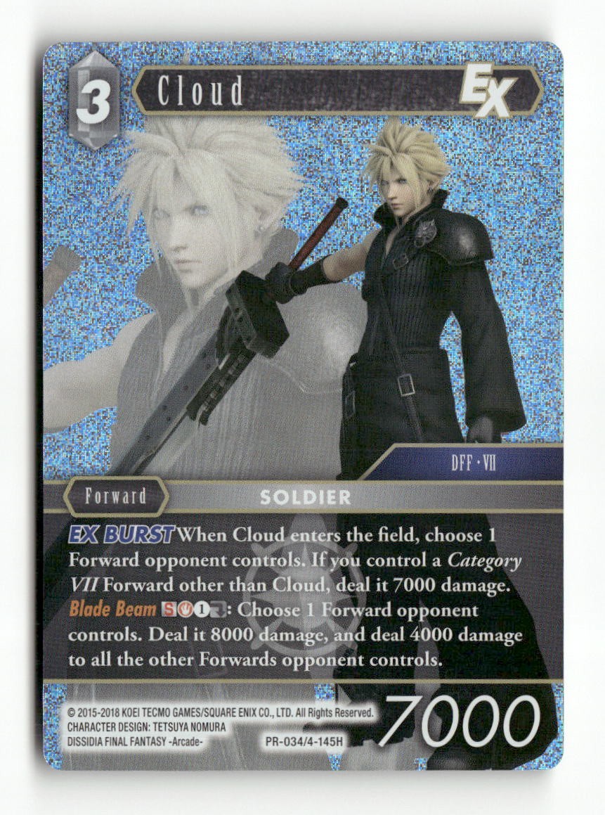 Cloud EX PR-034/4-145H Promo FF: Promo Cards Final Fantasy Foil Near Mint