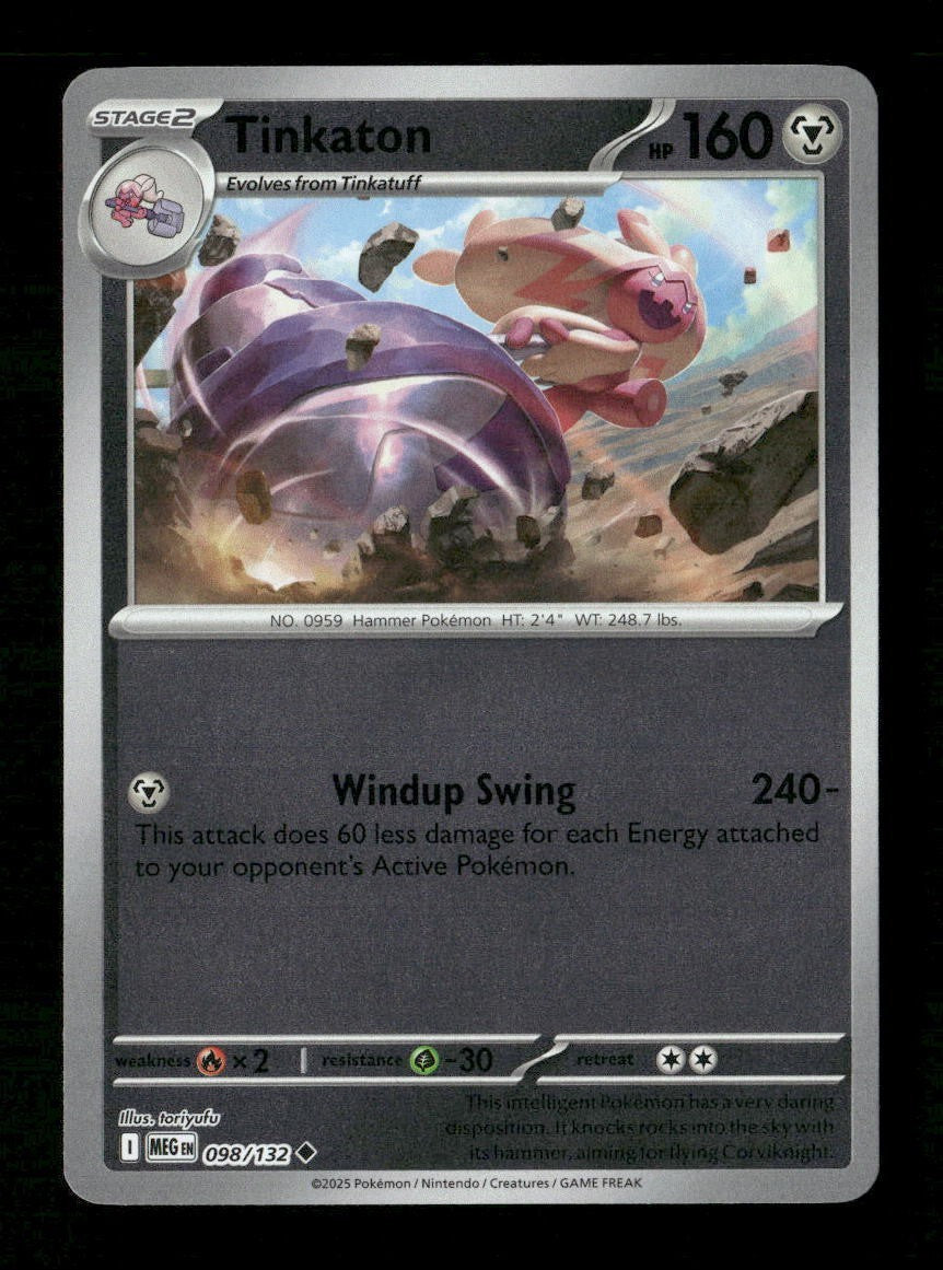 Tinkaton #098/132 Reverse Holofoil Pokemon Mega Evolution