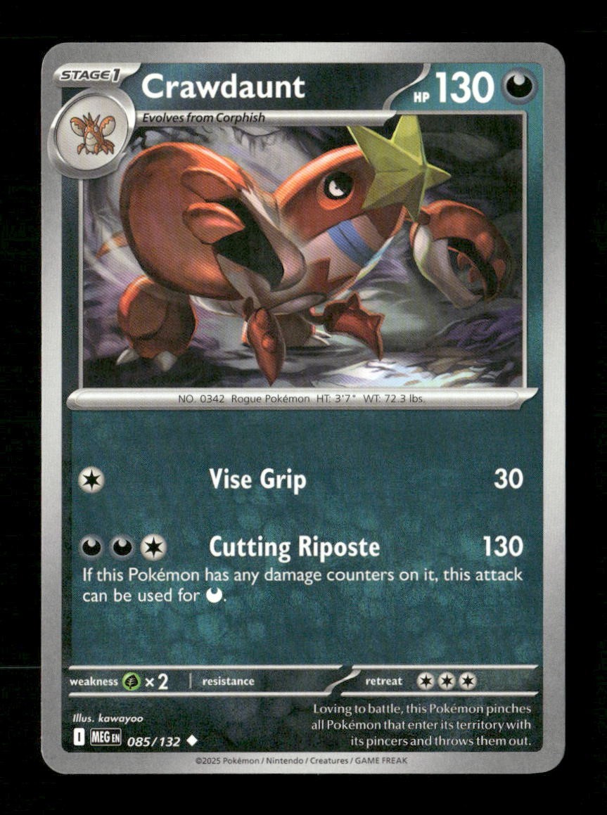 Crawdaunt #085/132 Normal Pokemon Mega Evolution
