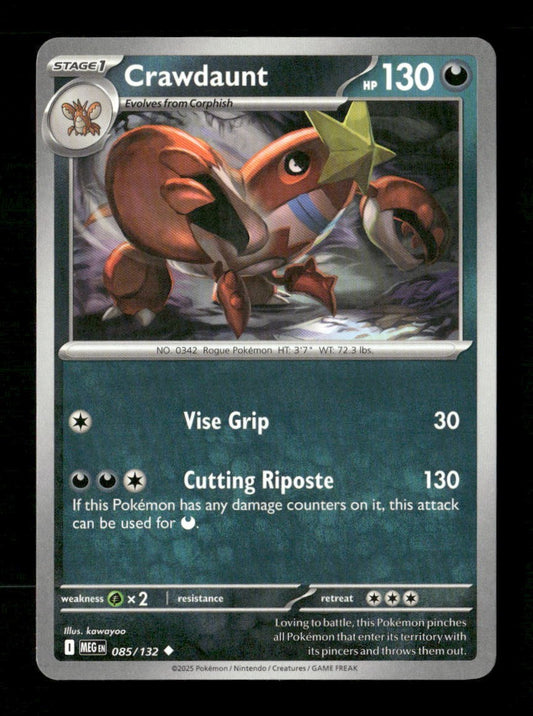 Crawdaunt #085/132 Normal Pokemon Mega Evolution