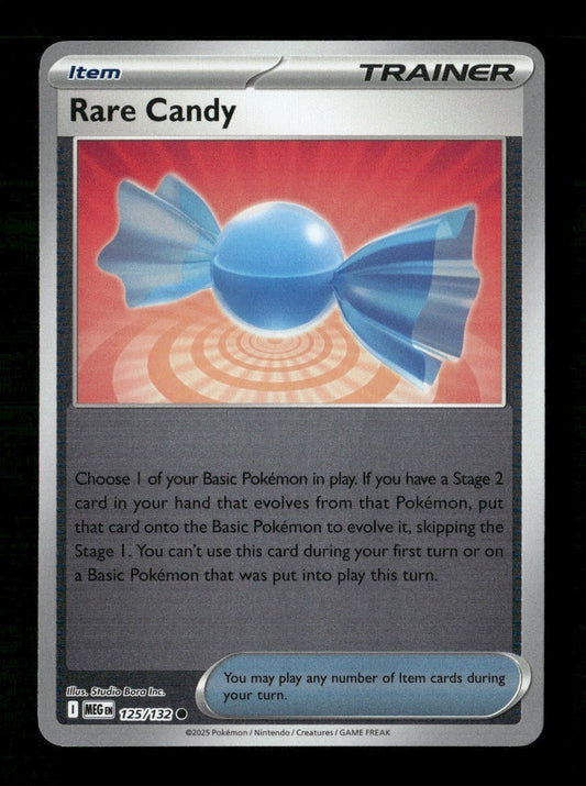 Rare Candy #125/132 Reverse Holofoil Pokemon Mega Evolution