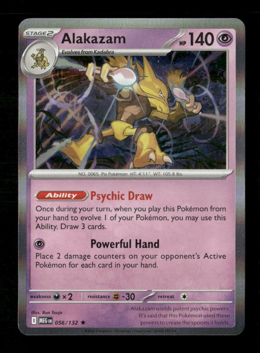Alakazam #056/132 Holofoil Pokemon Mega Evolution