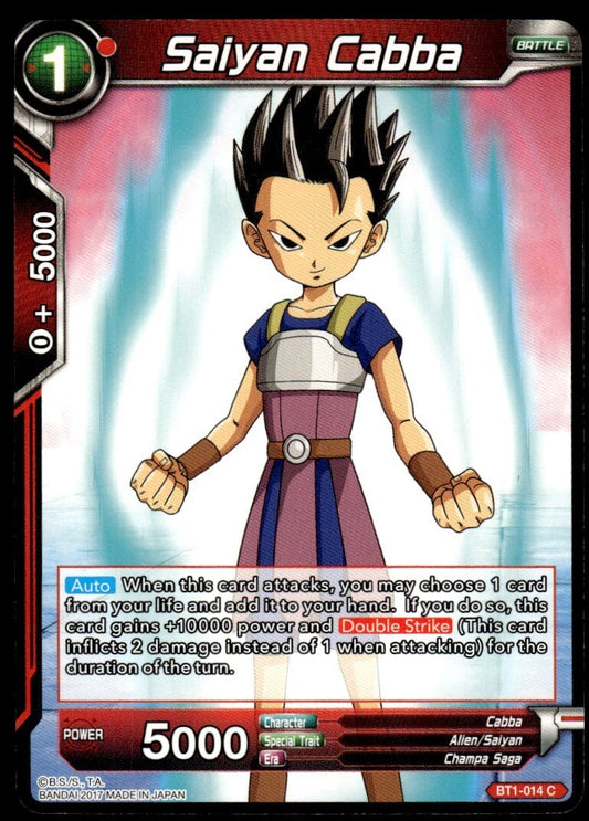 Dragon Ball Super Saiyan Cabba #BT1-014 C Near Mint
