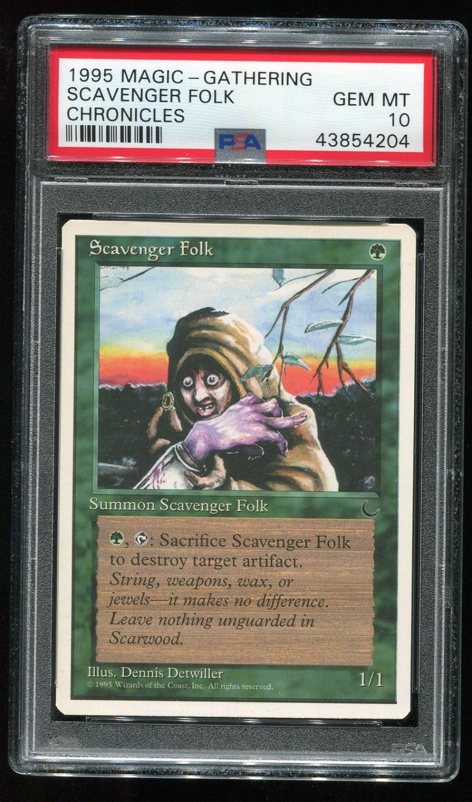 MTG Magic 1995 Chronicles Scavenger Folk PSA 10 Gem Mint