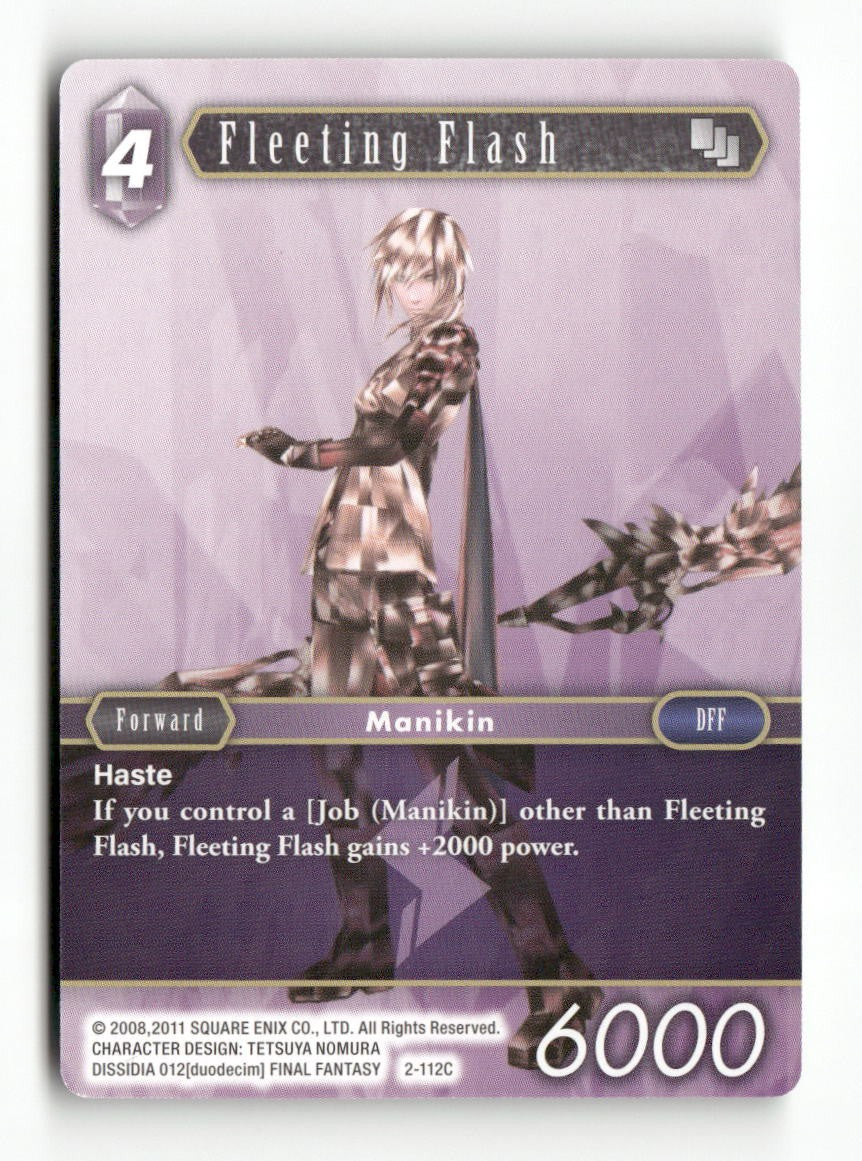 Fleeting Flash 2-112C Common Opus II Final Fantasy Near Mint