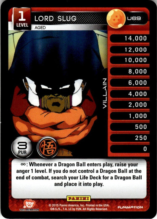 Dragon Ball Z Funimation Panini Lord Slug #U69 Near Mint