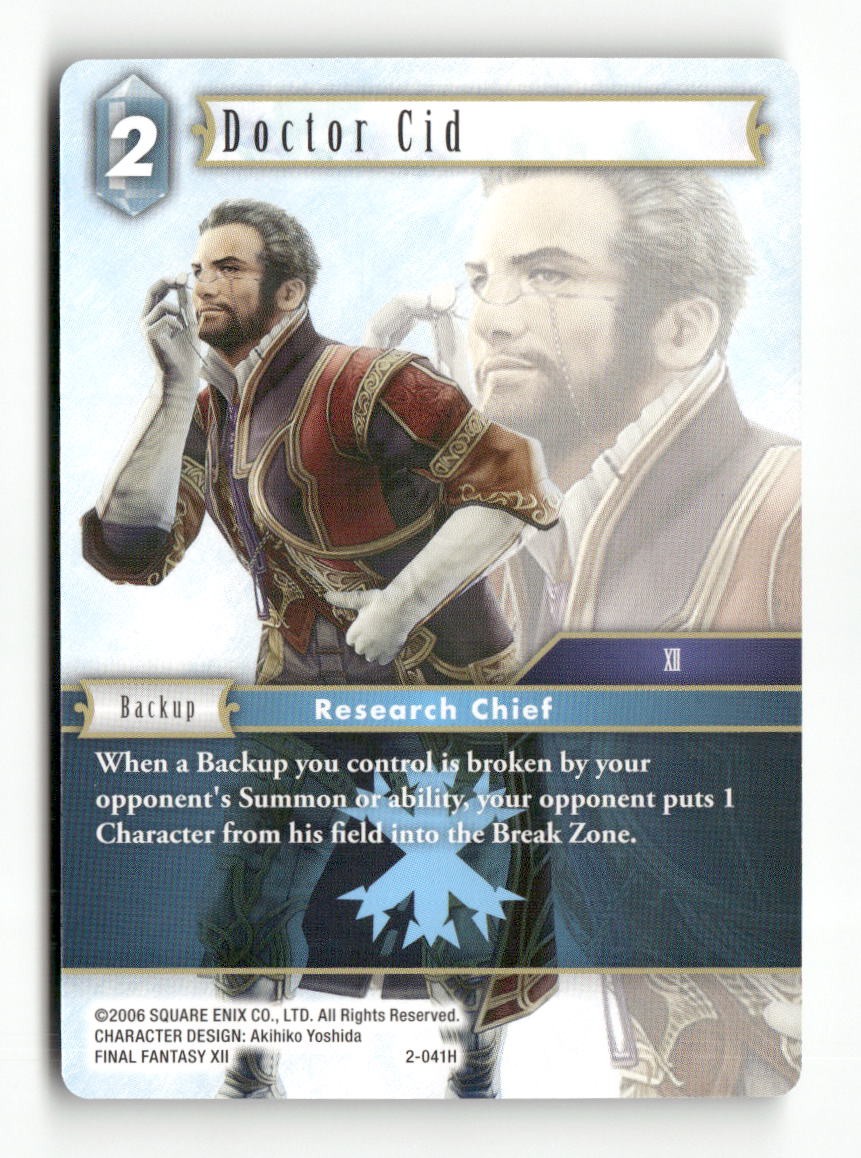 Doctor Cid - 2-041H 2-041H Hero Deck Exclusive Cards Final Fantasy Near Mint