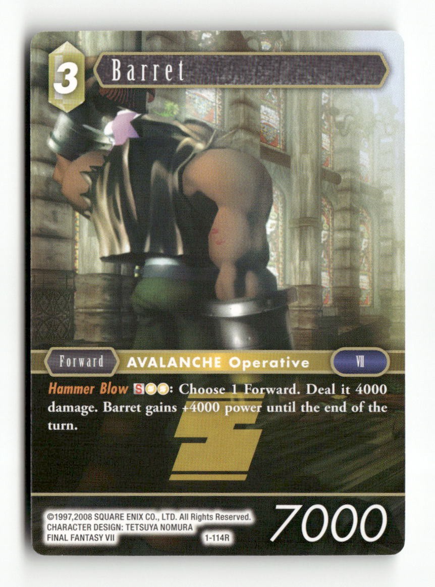 Barret 1-114R Rare Opus I Final Fantasy Near Mint