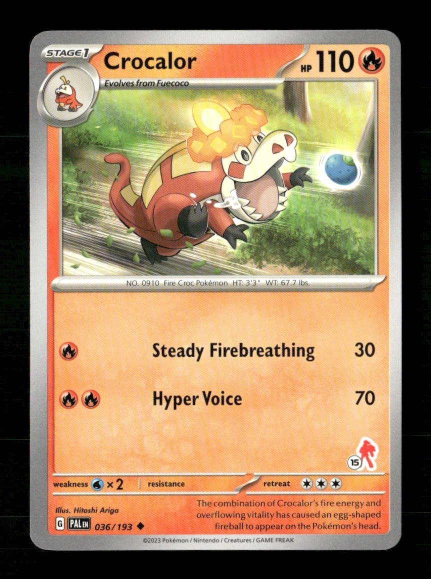 Crocalor 15 #036/193 Pokemon Battle Academy 2024