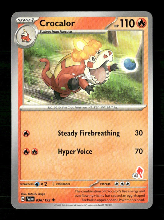 Crocalor 15 #036/193 Pokemon Battle Academy 2024