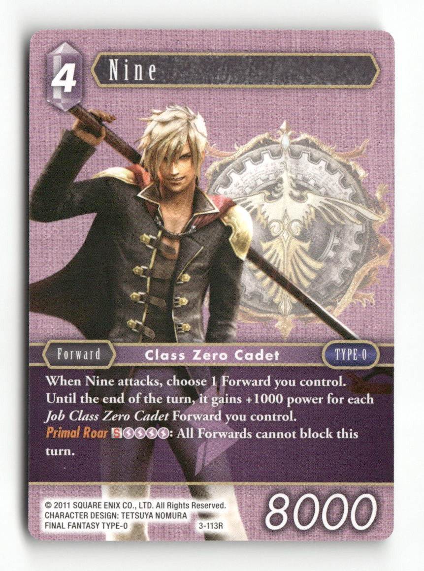 Nine 3-113R Rare Opus III Final Fantasy Near Mint