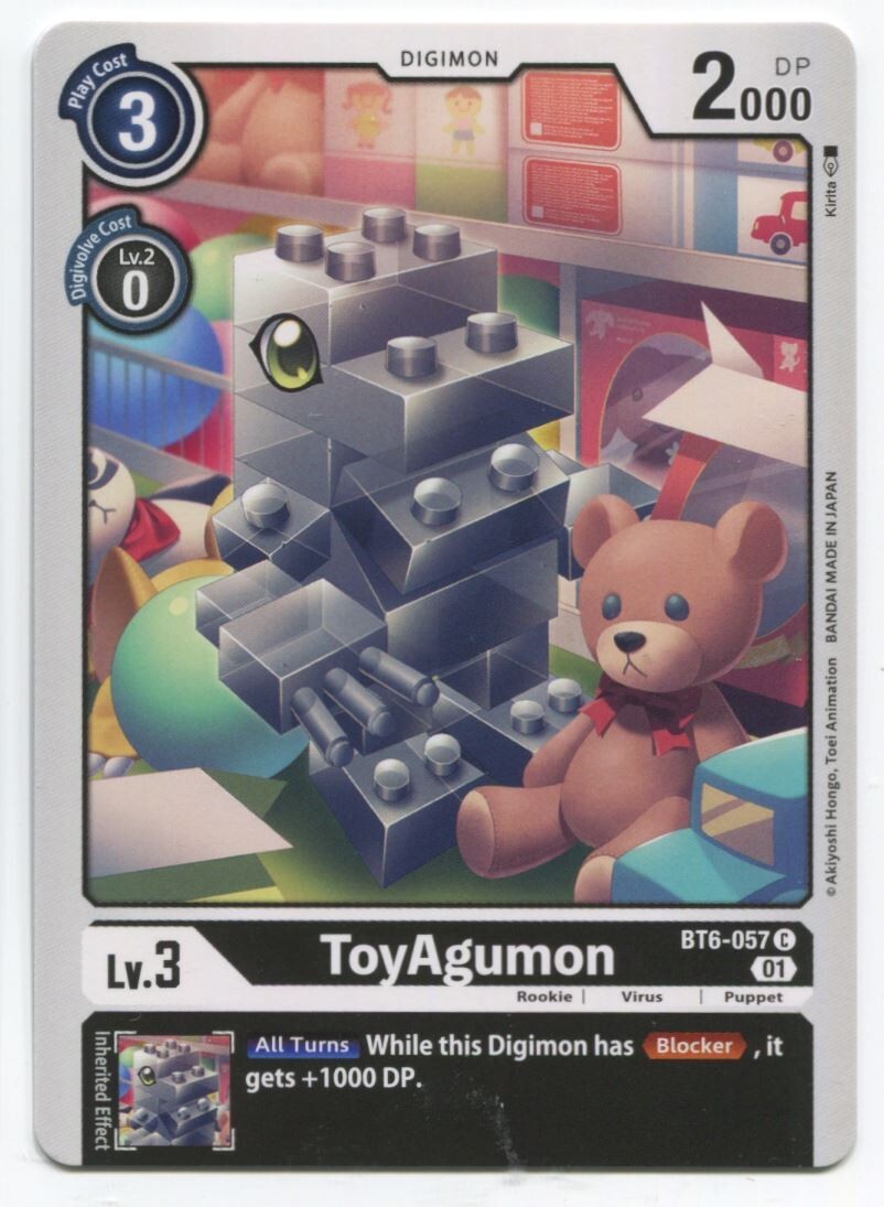 Digimon Card Game ToyAgumon #BT6-057 C Near Mint