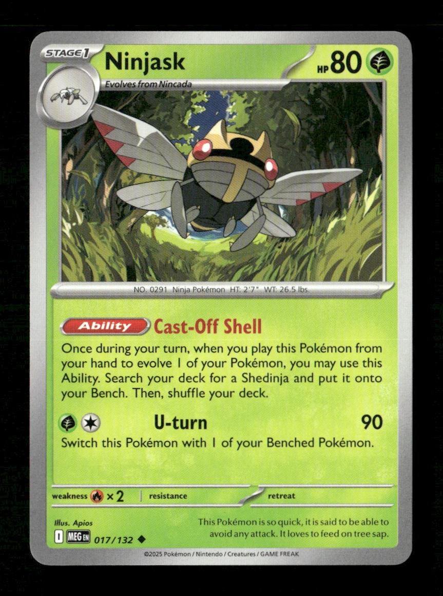 Ninjask #017/132 Normal Pokemon Mega Evolution
