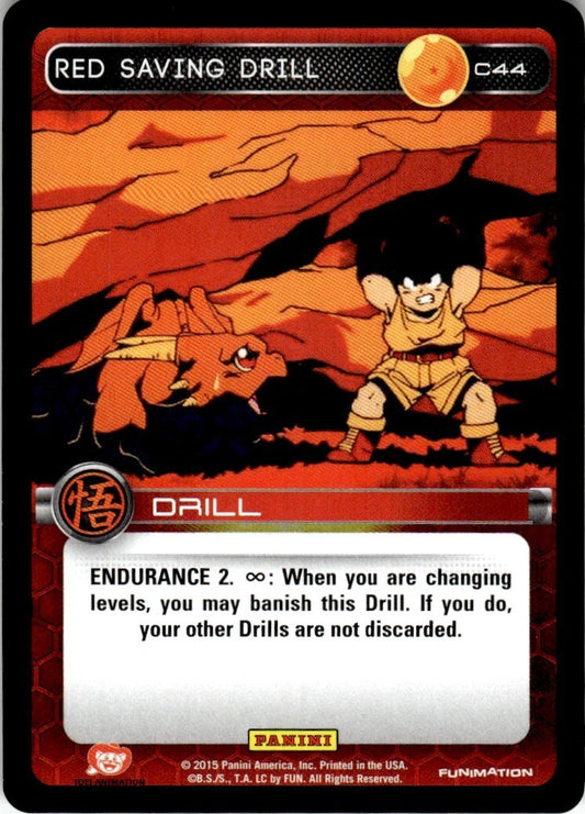 Dragon Ball Z Funimation Panini Red Saving Drill #C44 Near Mint