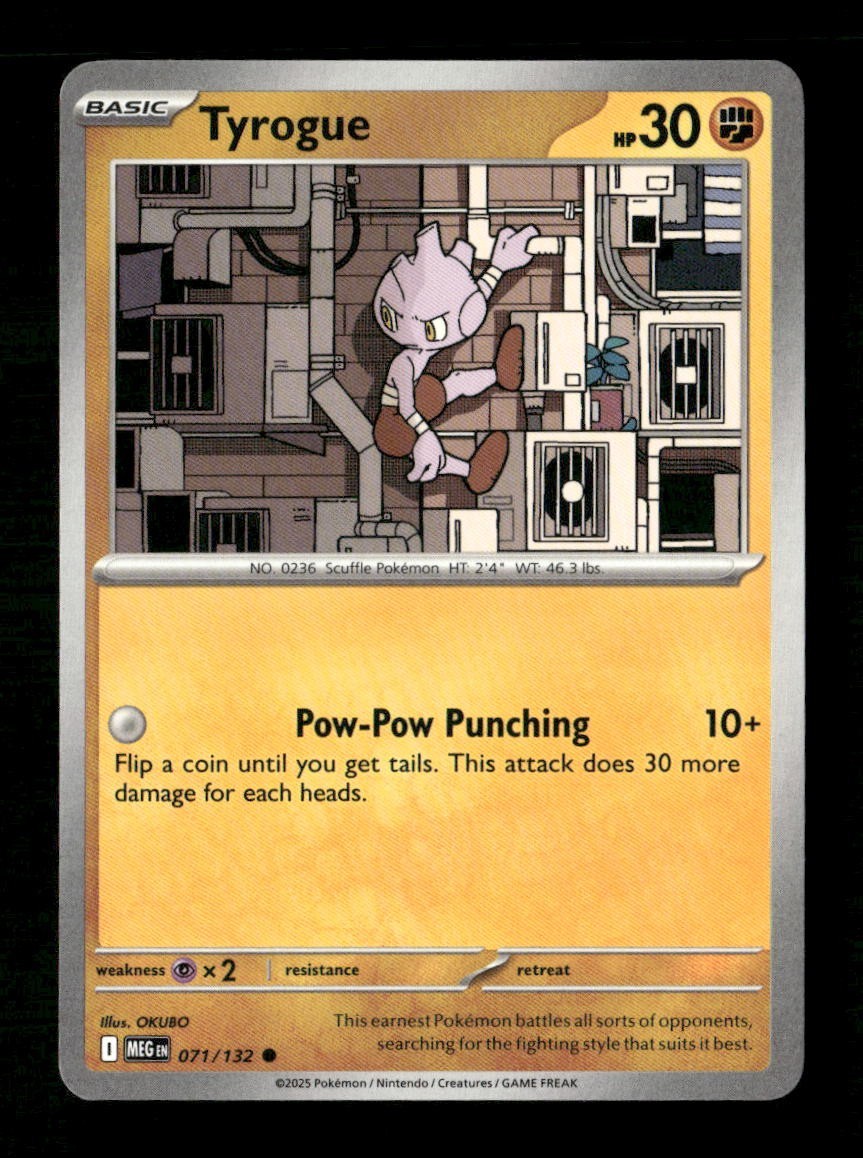 Tyrogue #071/132 Normal Pokemon Mega Evolution