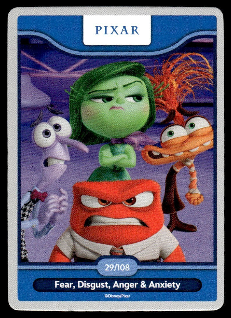Worlds of Wonder Pixar Fear, Disgust, Anger & Anxiety #29 Near Mint